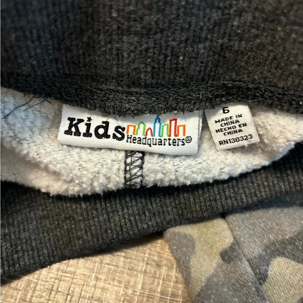 The Kids Headquarters Boys Dinosaurs Camo Orange Matching Set Size 6